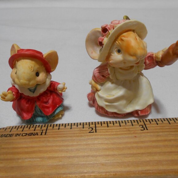 2 Ganz 1991 Little Cheesers collectible figures Violet & Mama Woodsworth Mouse - Picture 6 of 9